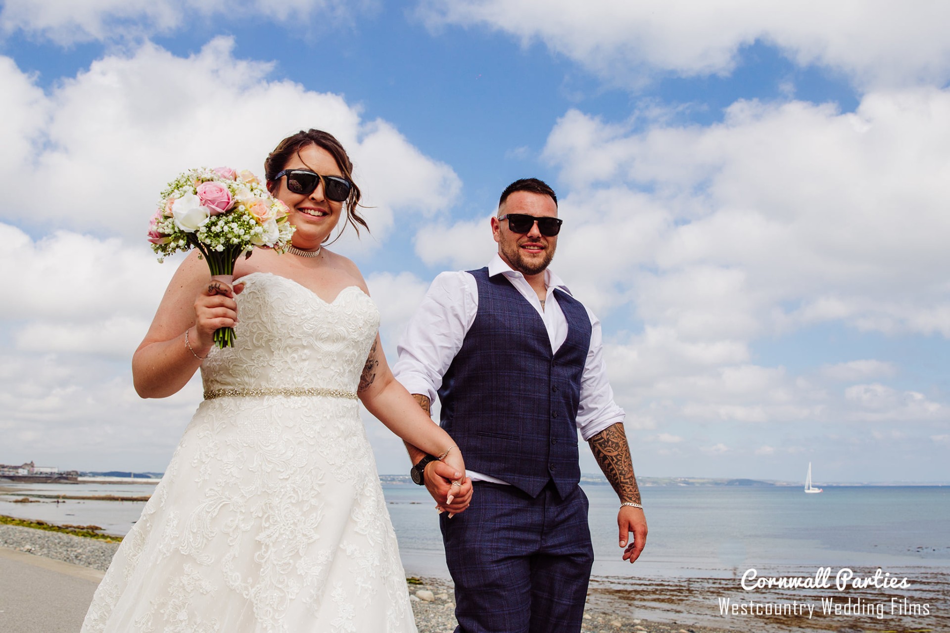 Beach wedding photography Cornwall