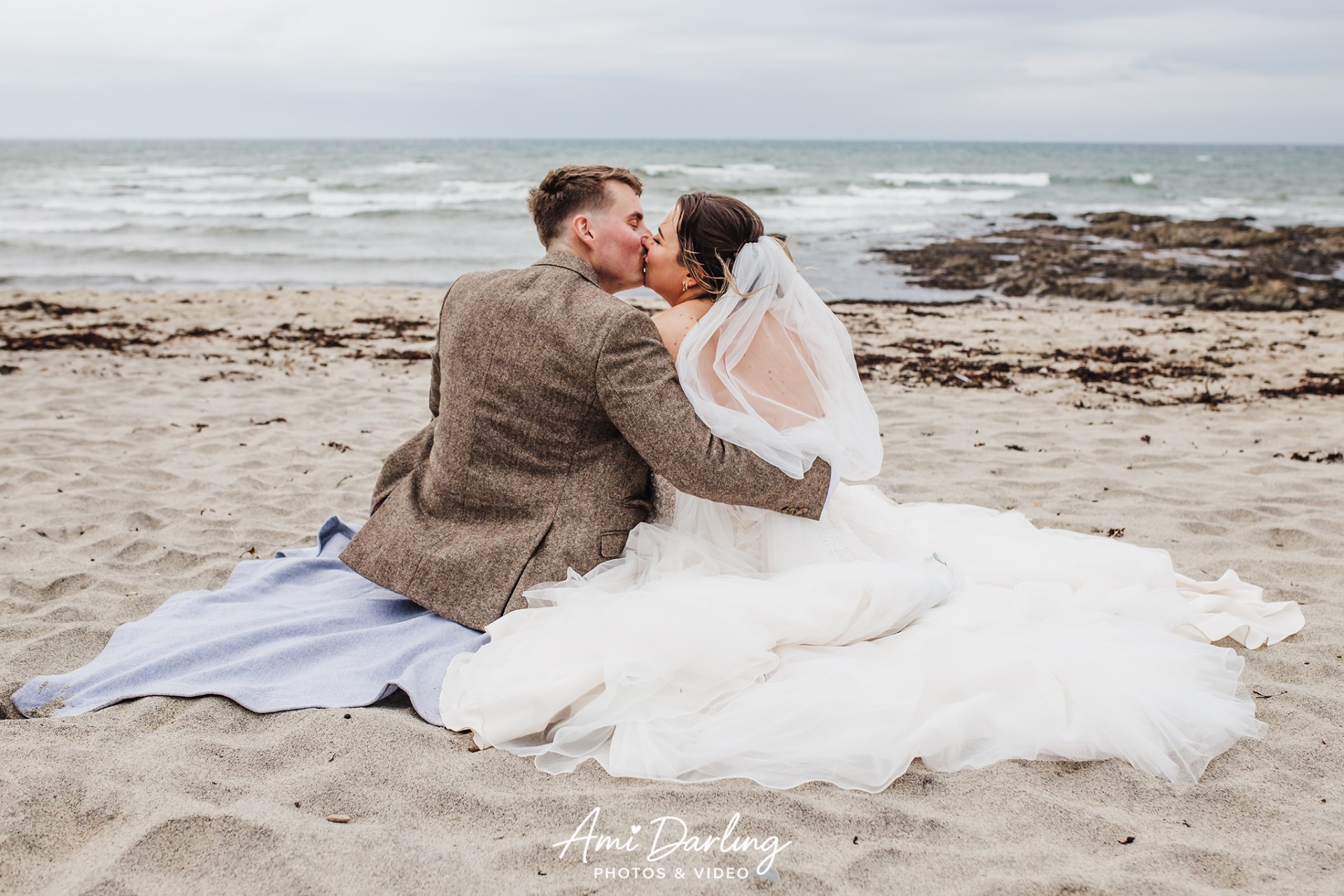 Beach wedding photography Cornwall