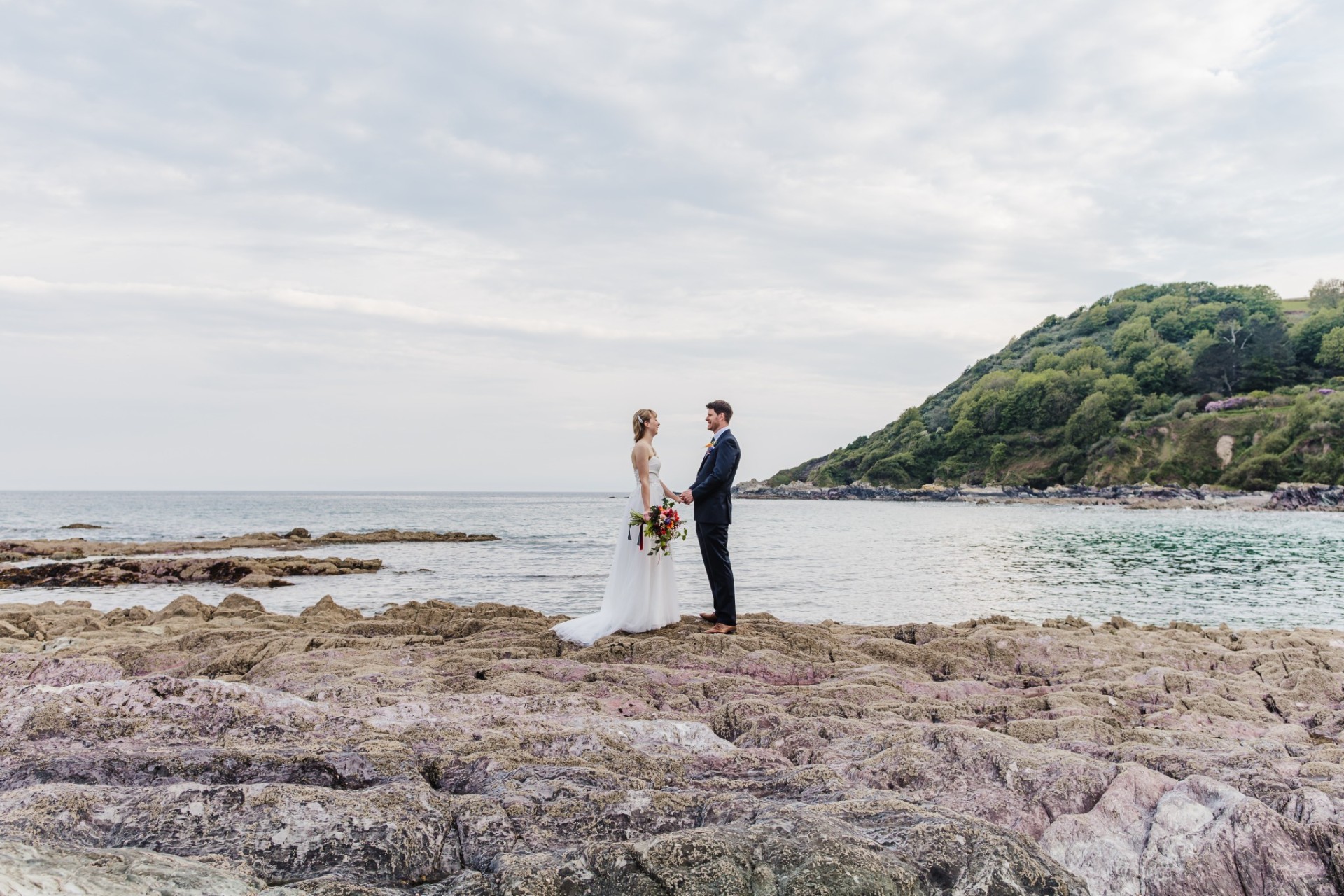 Beach wedding photography Cornwall