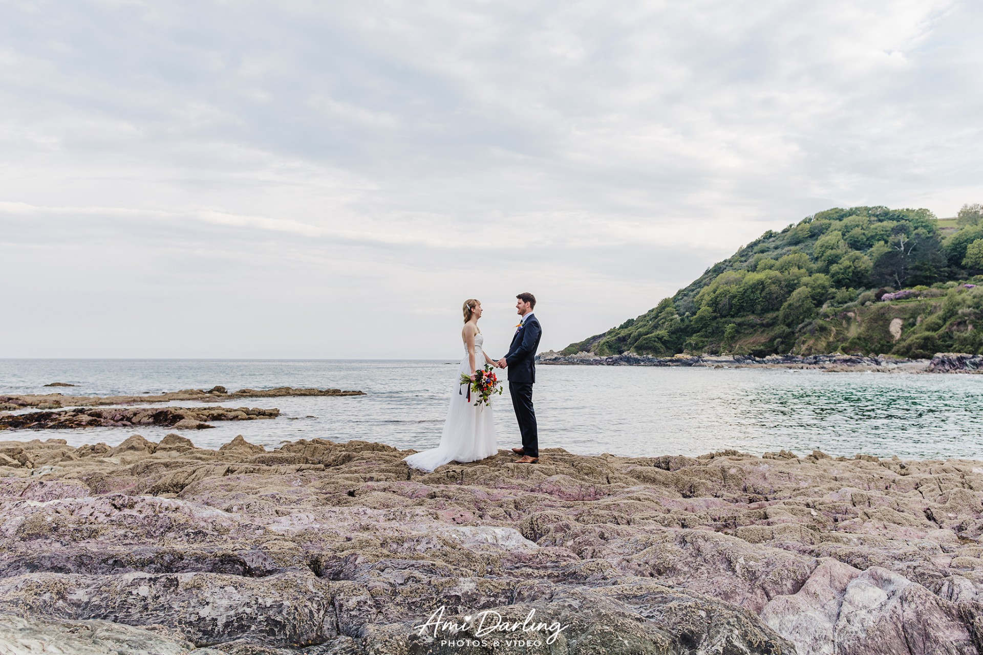 Beach wedding photography Cornwall