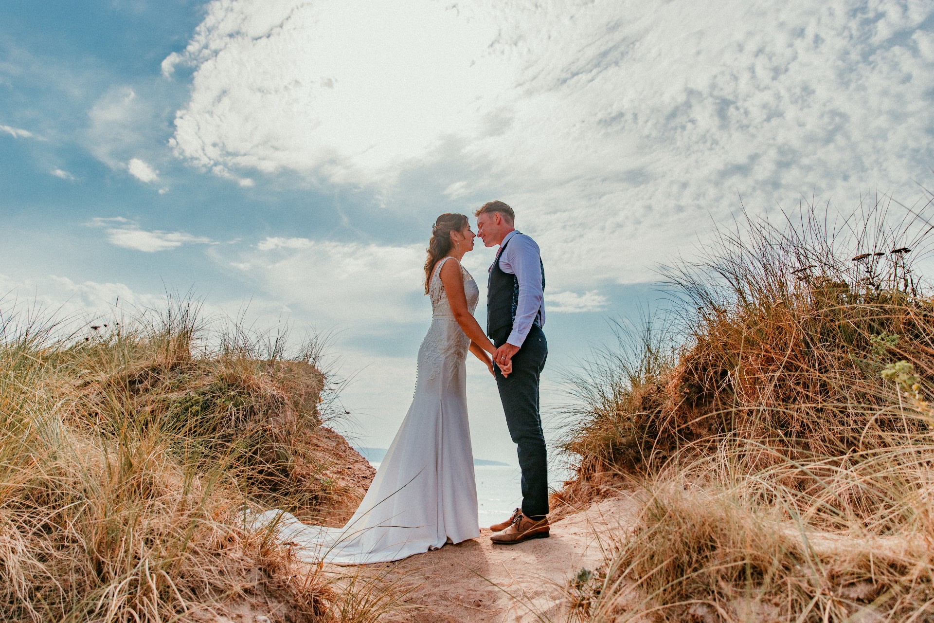 Beach wedding photography Cornwall