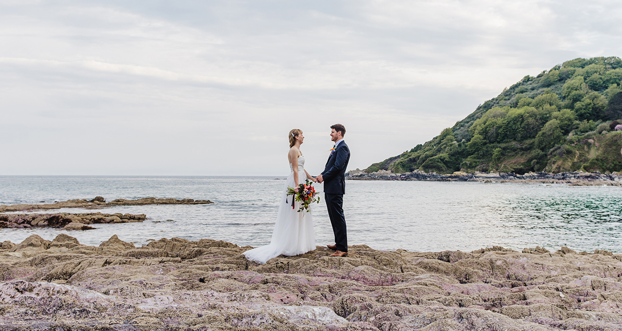 Beach wedding photography Cornwall